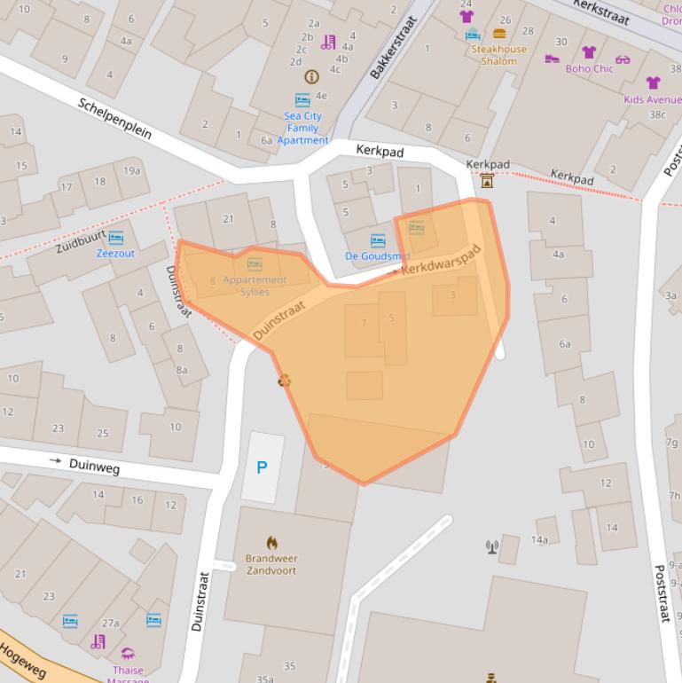 Kaart van postcodegebied 2042HD.