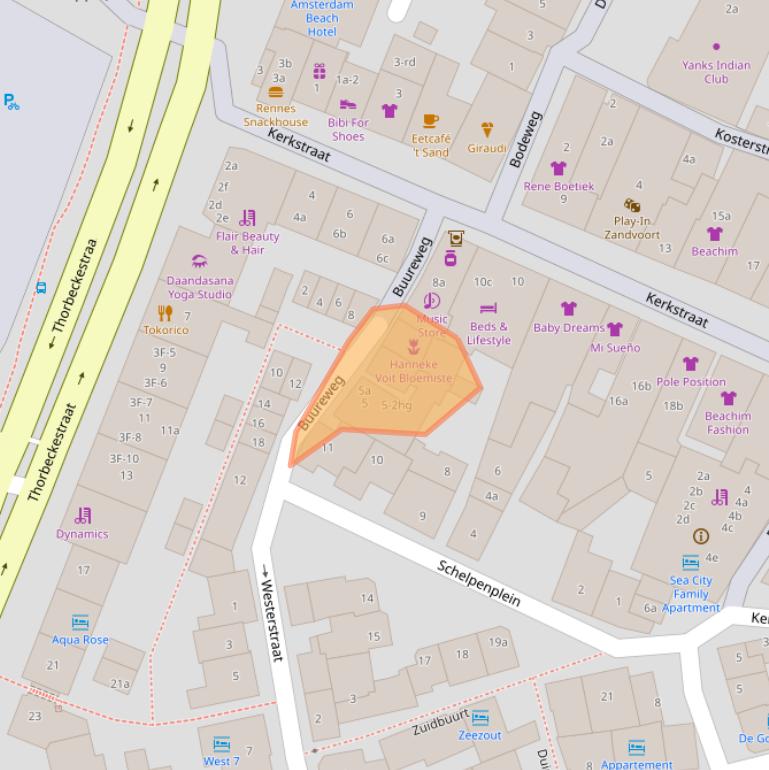 Kaart van postcodegebied 2042HH.