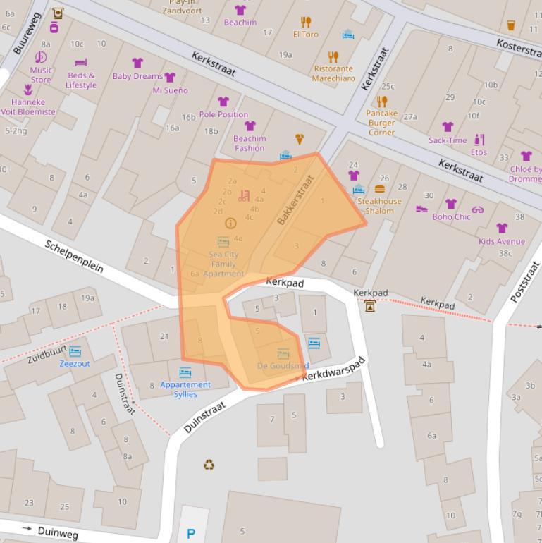 Kaart van postcodegebied 2042HK.