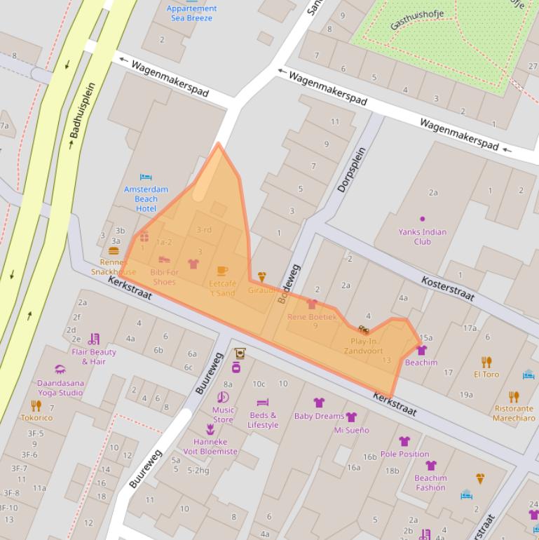 Kaart van postcodegebied 2042JC.