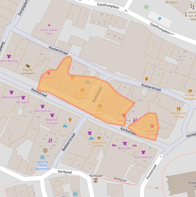 Kaart van postcodegebied 2042JD.