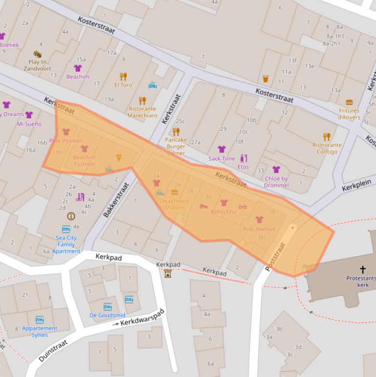 Kaart van postcodegebied 2042JG.