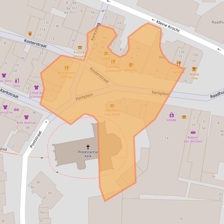 Kaart van postcodegebied 2042JH.