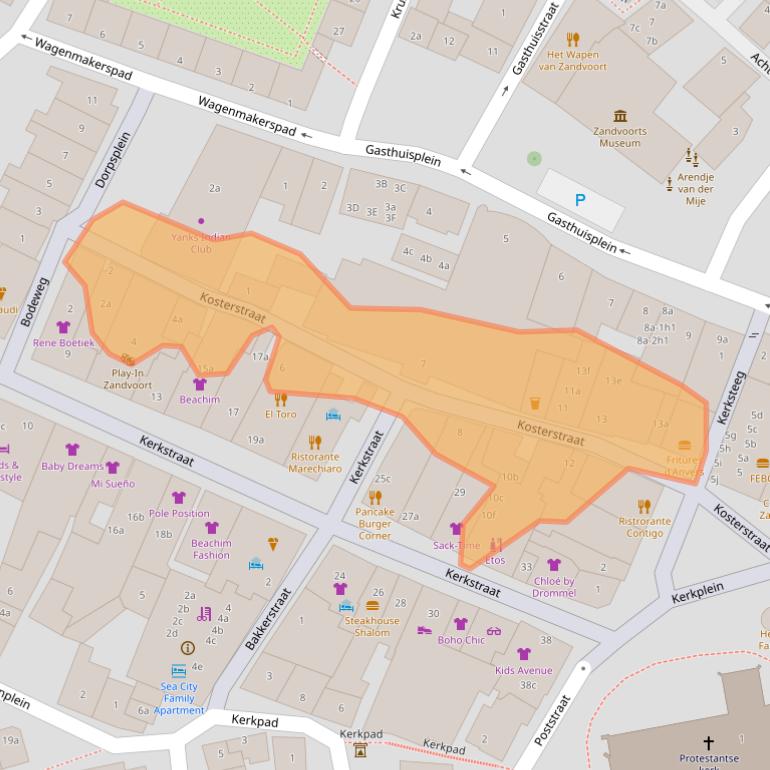 Kaart van postcodegebied 2042JJ.