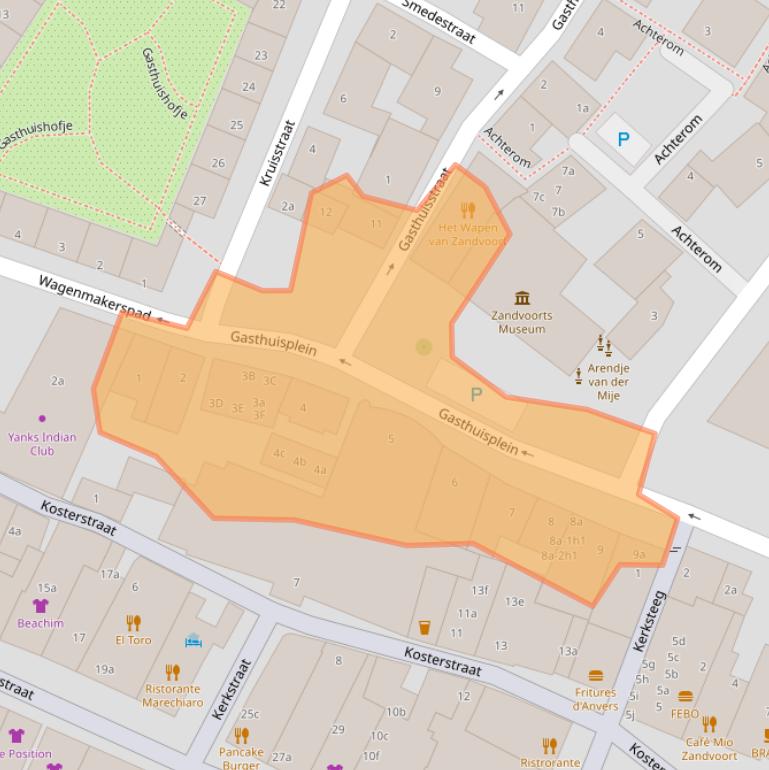 Kaart van postcodegebied 2042JM.