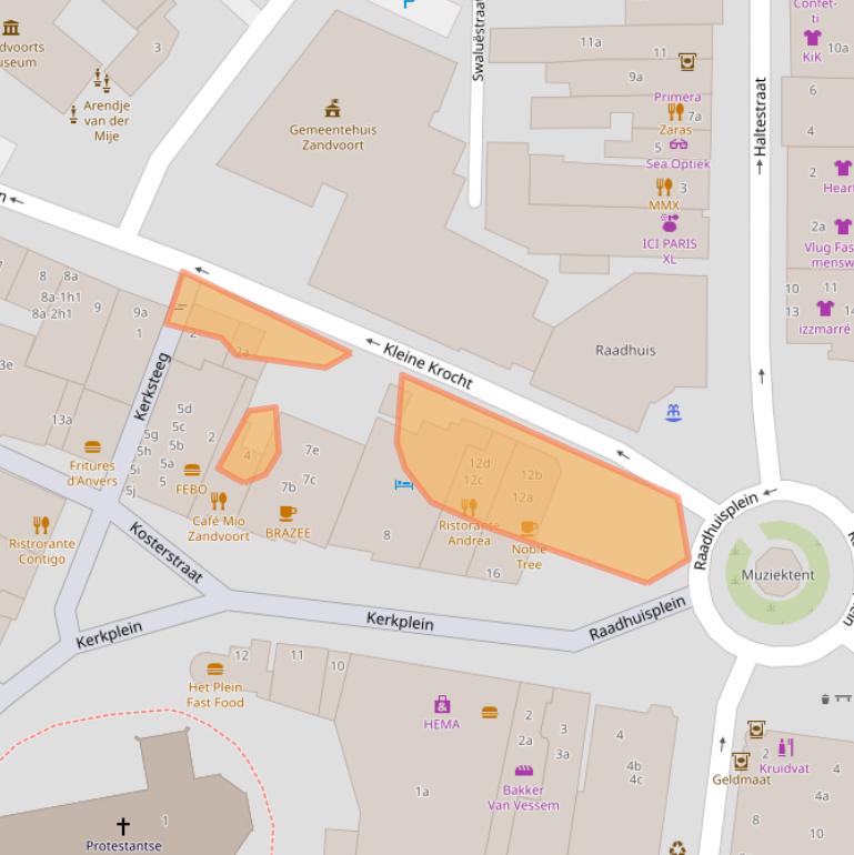 Kaart van postcodegebied 2042JN.