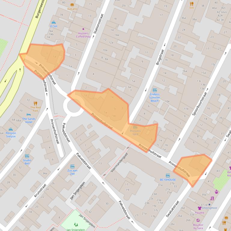 Kaart van postcodegebied 2042KG.