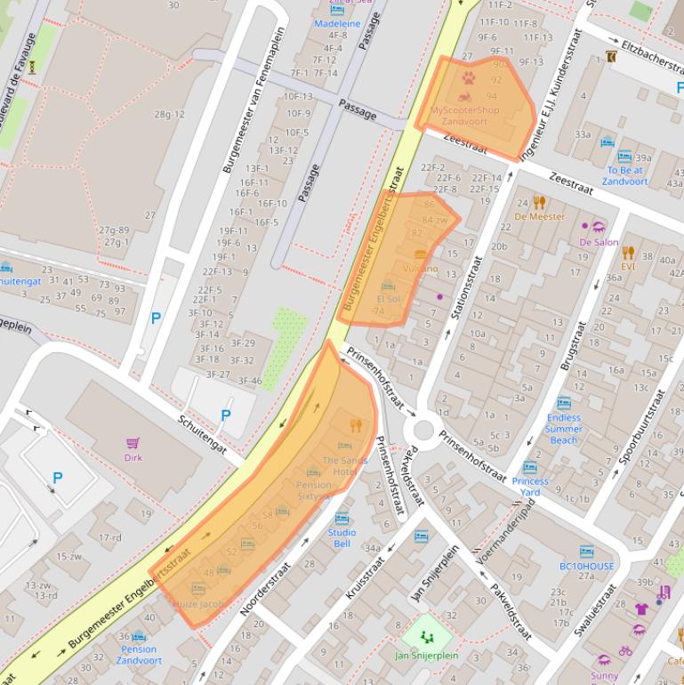 Kaart van postcodegebied 2042KP.