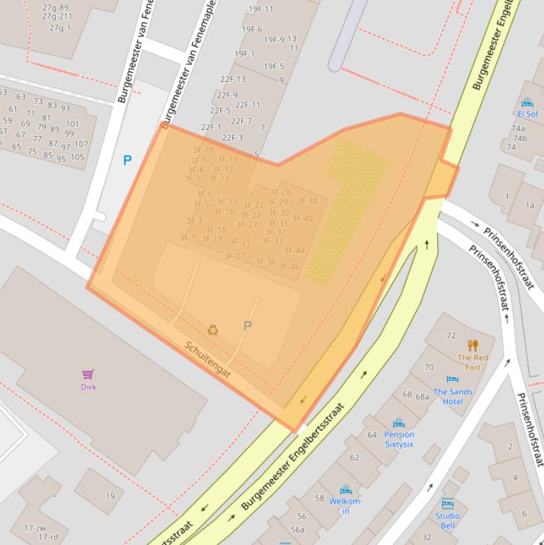 Kaart van postcodegebied 2042KR.