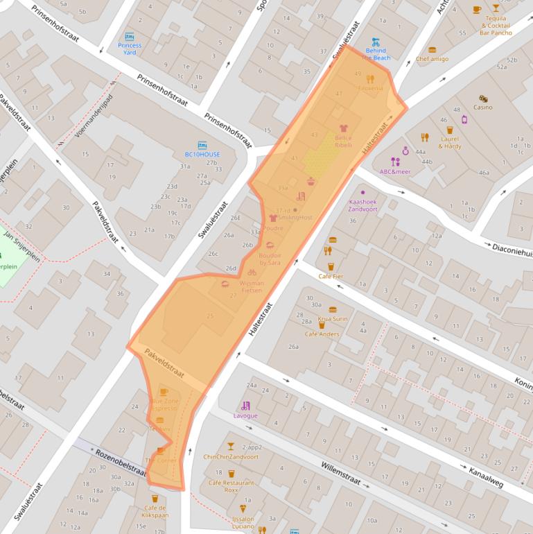 Kaart van postcodegebied 2042LK.