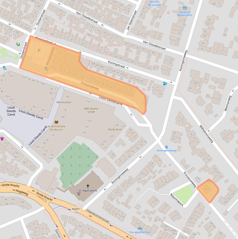 Kaart van postcodegebied 2042NG.