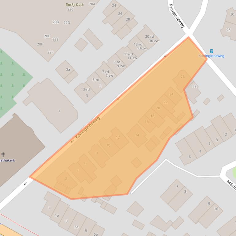 Kaart van postcodegebied 2042NL.