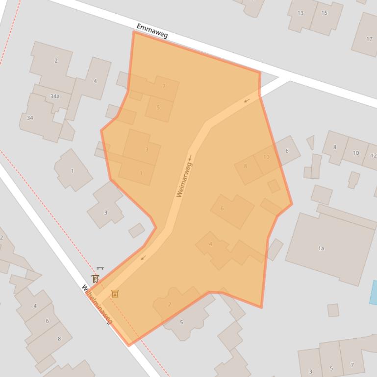 Kaart van postcodegebied 2042NS.
