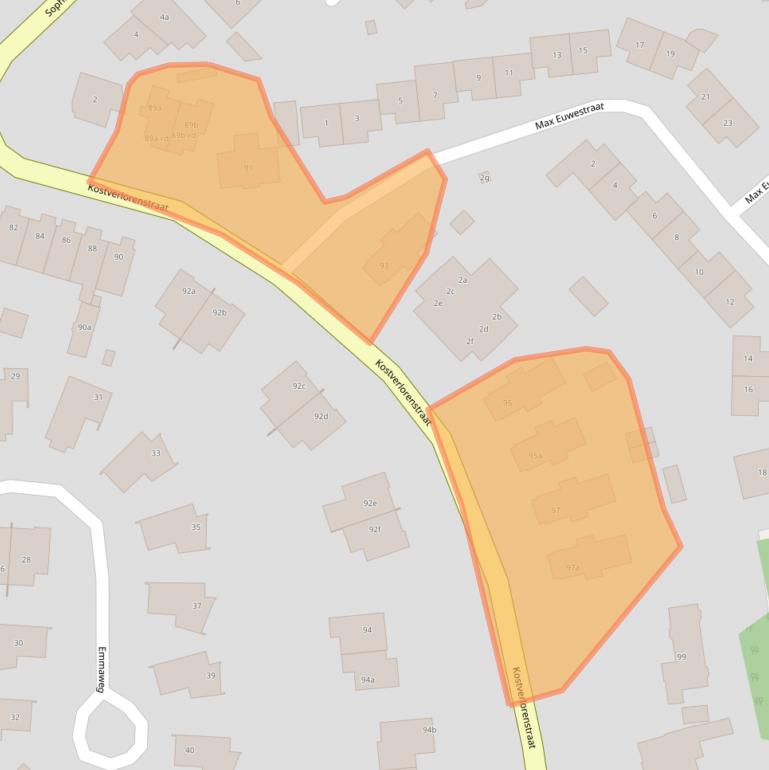 Kaart van postcodegebied 2042PD.