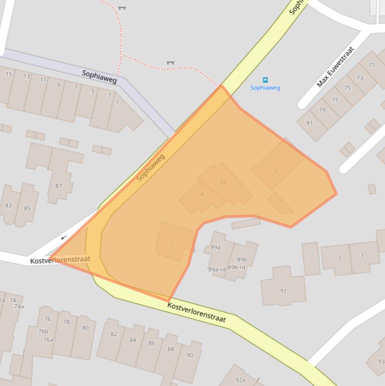 Kaart van postcodegebied 2042PV.