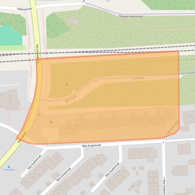 Kaart van postcodegebied 2042RD.