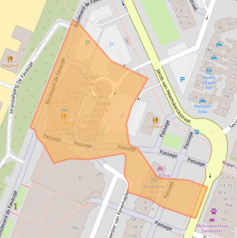 Kaart van postcodegebied 2042TA.