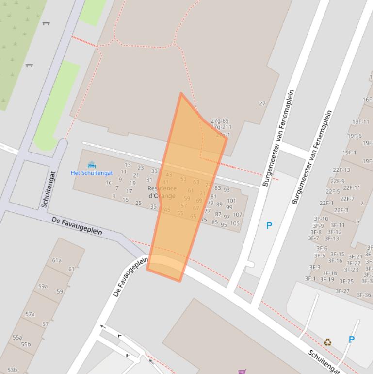 Kaart van postcodegebied 2042TK.