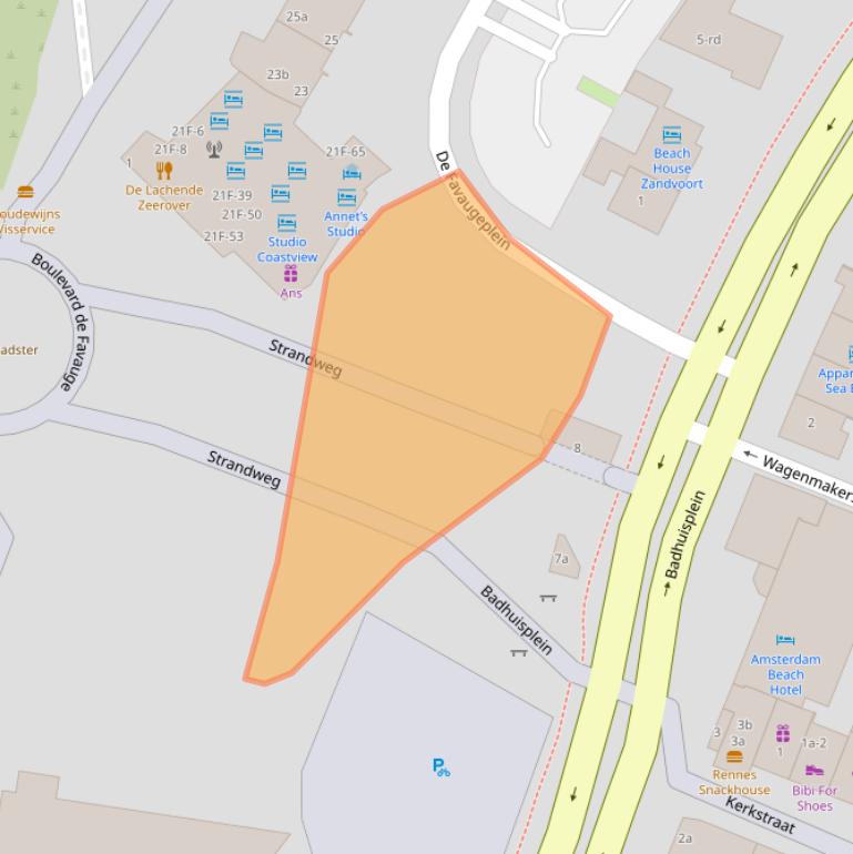 Kaart van postcodegebied 2042TM.