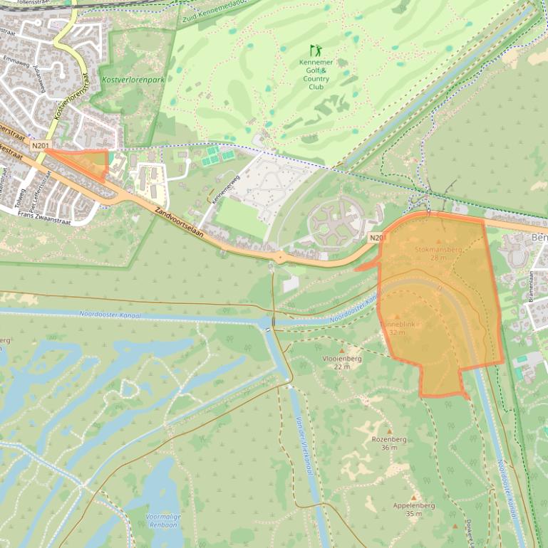 Kaart van postcodegebied 2042XD.