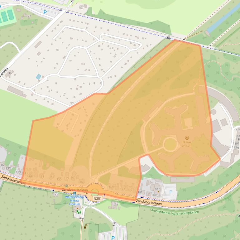 Kaart van postcodegebied 2042XK.