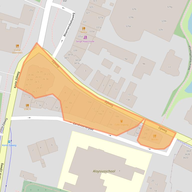 Kaart van postcodegebied 2051BB.