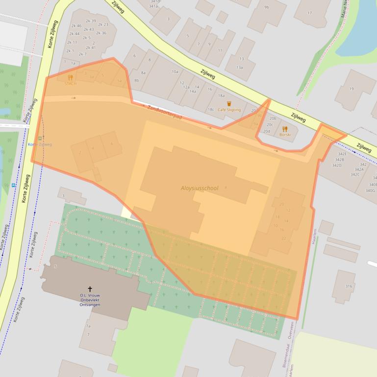 Kaart van postcodegebied 2051BC.