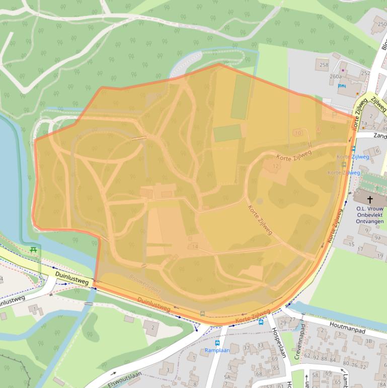 Kaart van postcodegebied 2051BE.