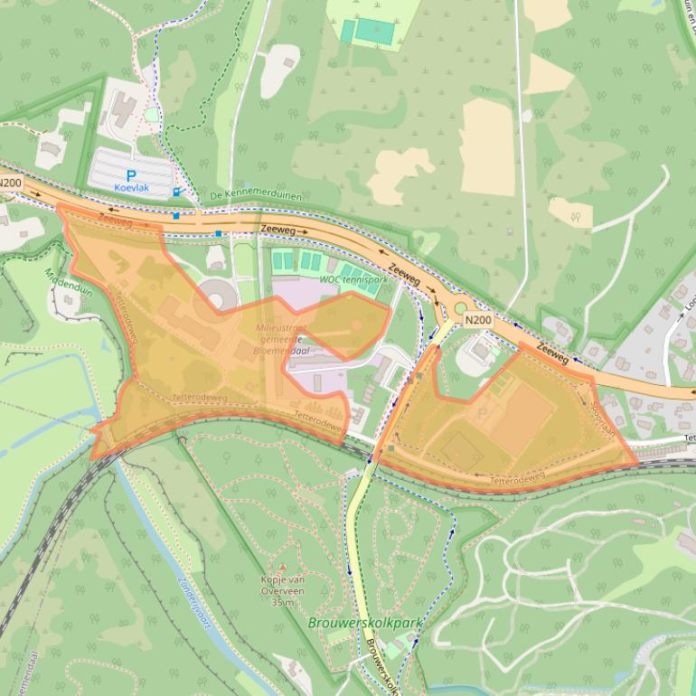 Kaart van postcodegebied 2051EG.