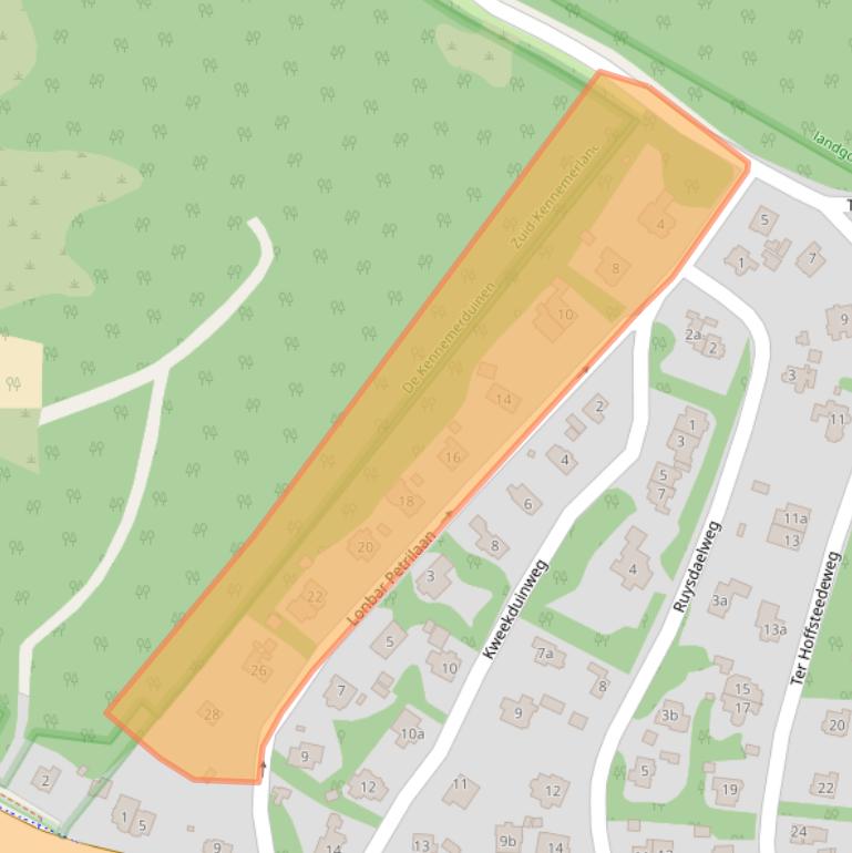 Kaart van postcodegebied 2051EJ.