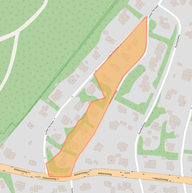 Kaart van postcodegebied 2051EL.