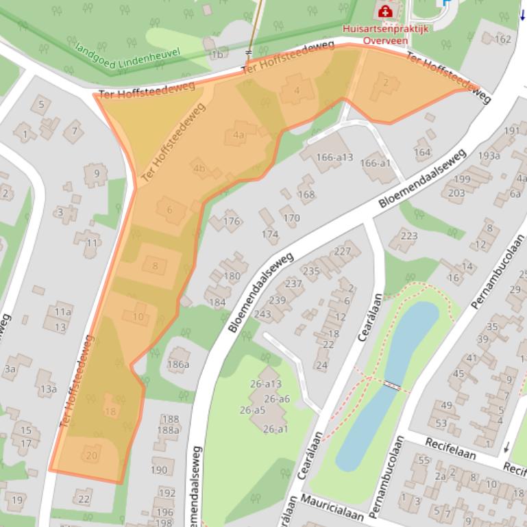 Kaart van postcodegebied 2051ER.