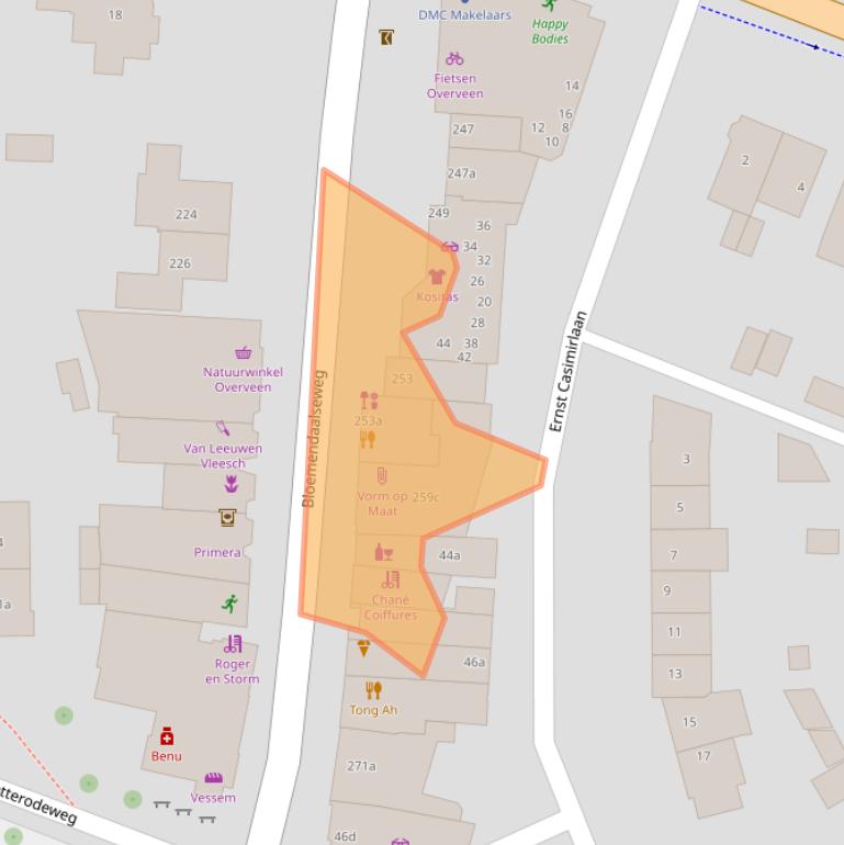 Kaart van postcodegebied 2051GD.