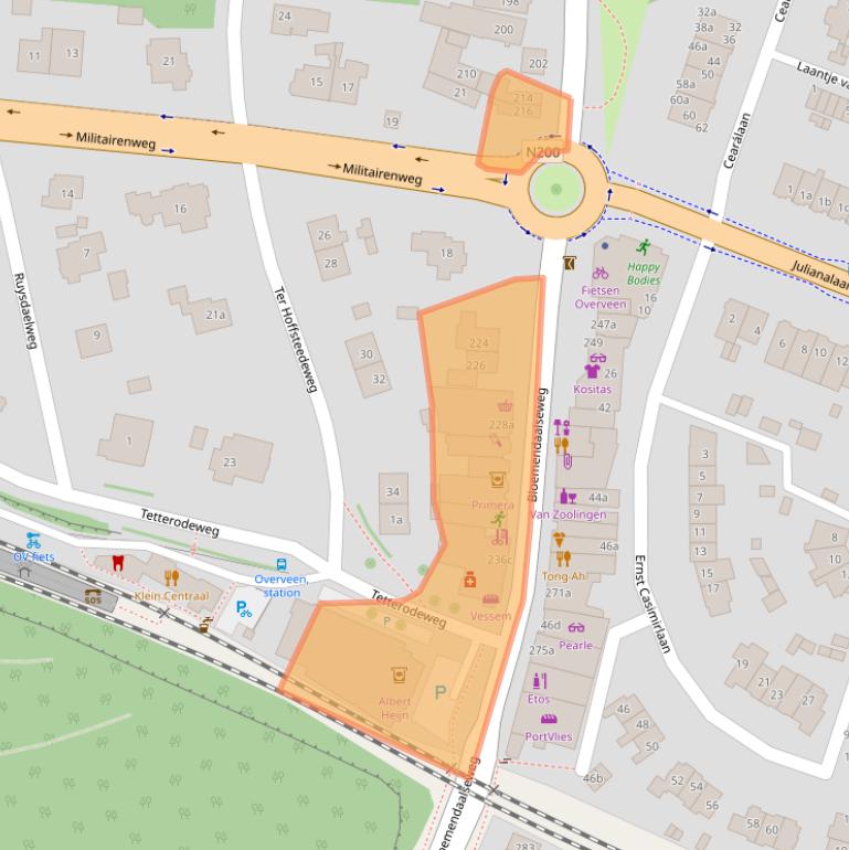 Kaart van postcodegebied 2051GM.