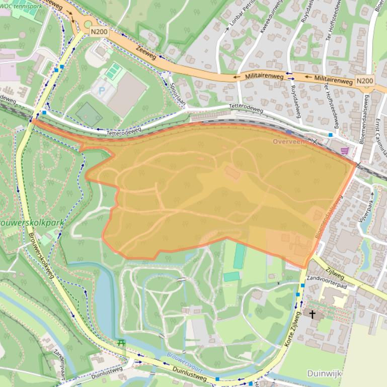 Kaart van postcodegebied 2051GN.
