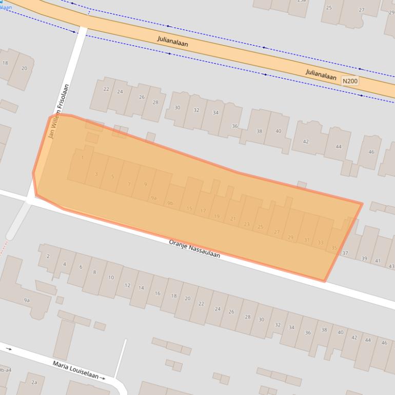 Kaart van postcodegebied 2051HH.