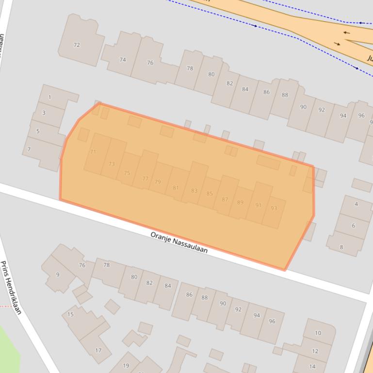 Kaart van postcodegebied 2051HK.