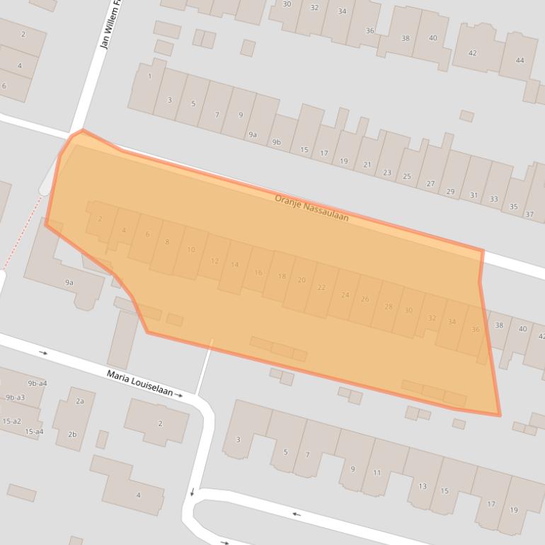 Kaart van postcodegebied 2051HP.