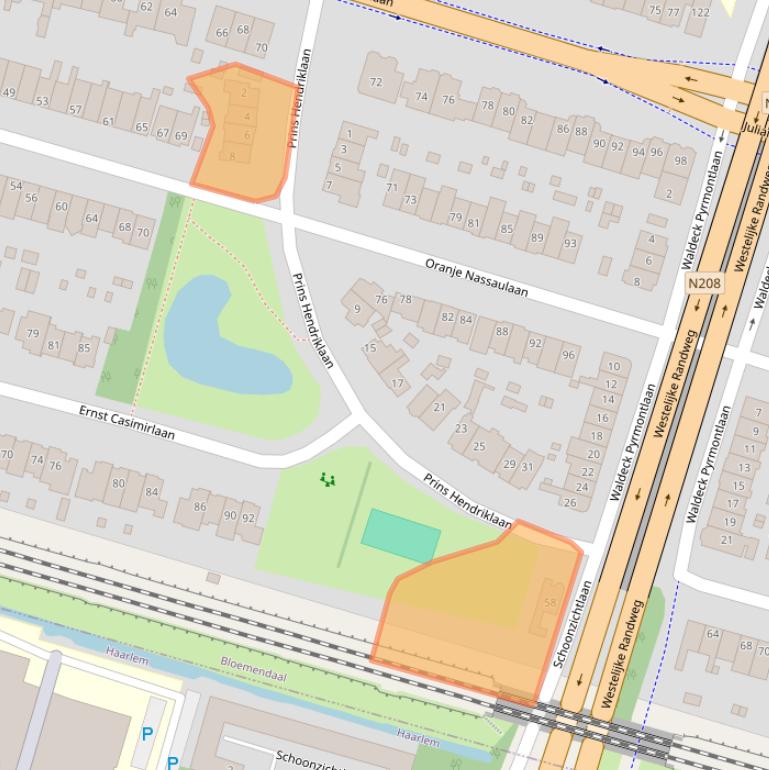 Kaart van postcodegebied 2051JD.