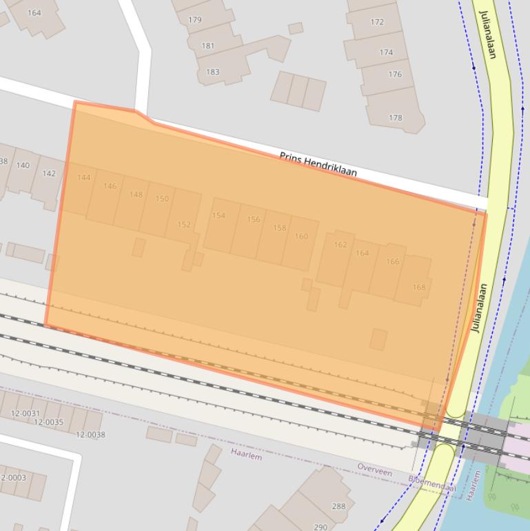 Kaart van postcodegebied 2051JJ.