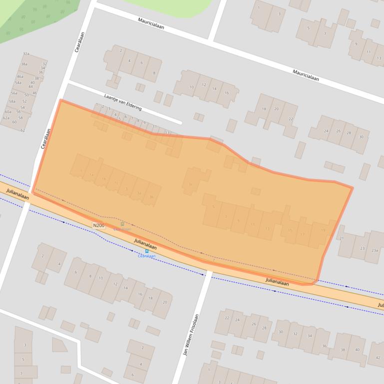 Kaart van postcodegebied 2051JK.
