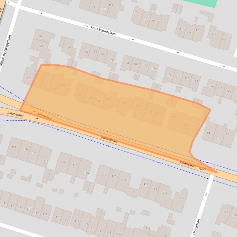 Kaart van postcodegebied 2051JN.