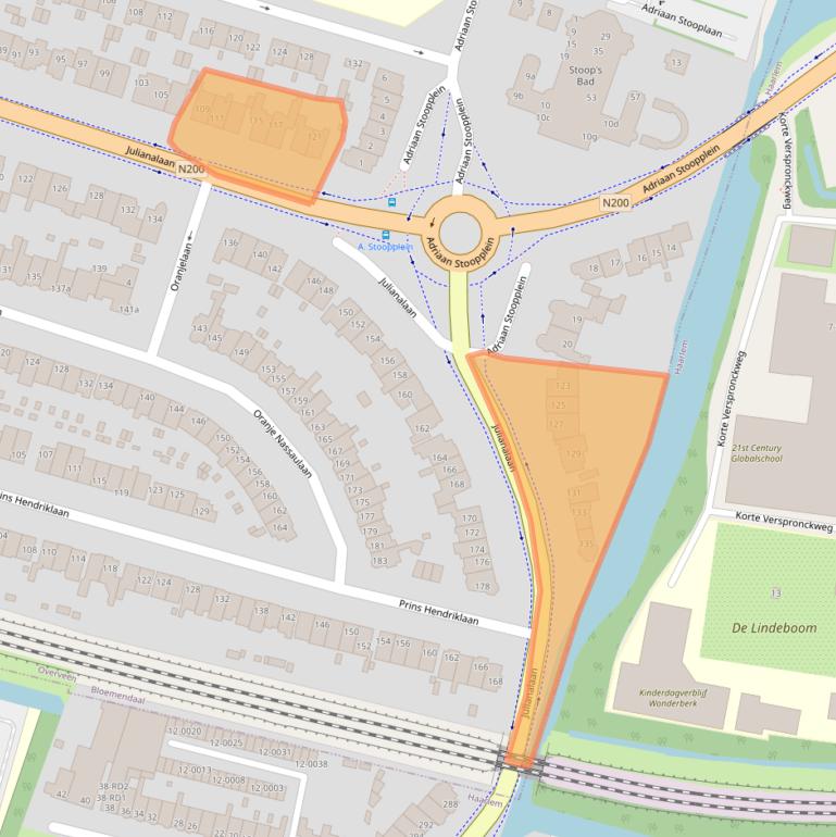 Kaart van postcodegebied 2051JP.