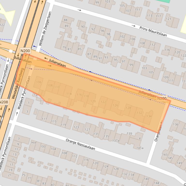 Kaart van postcodegebied 2051JV.
