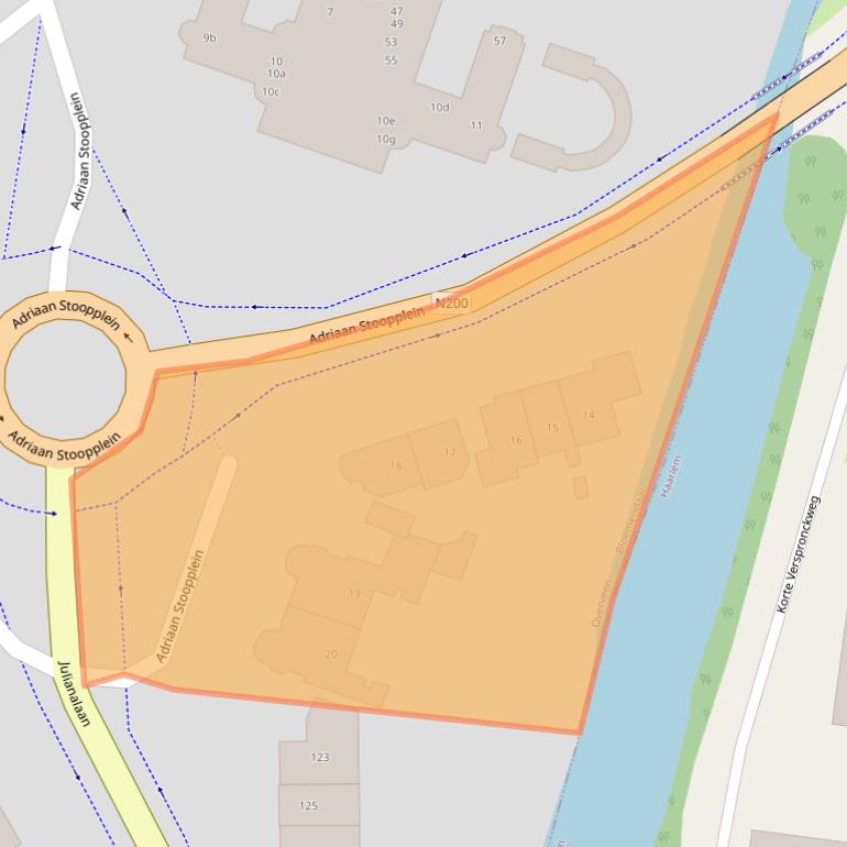 Kaart van postcodegebied 2051KB.