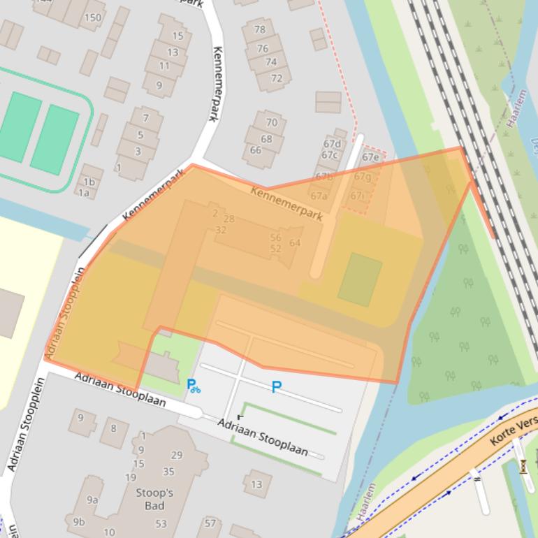 Kaart van postcodegebied 2051KL.