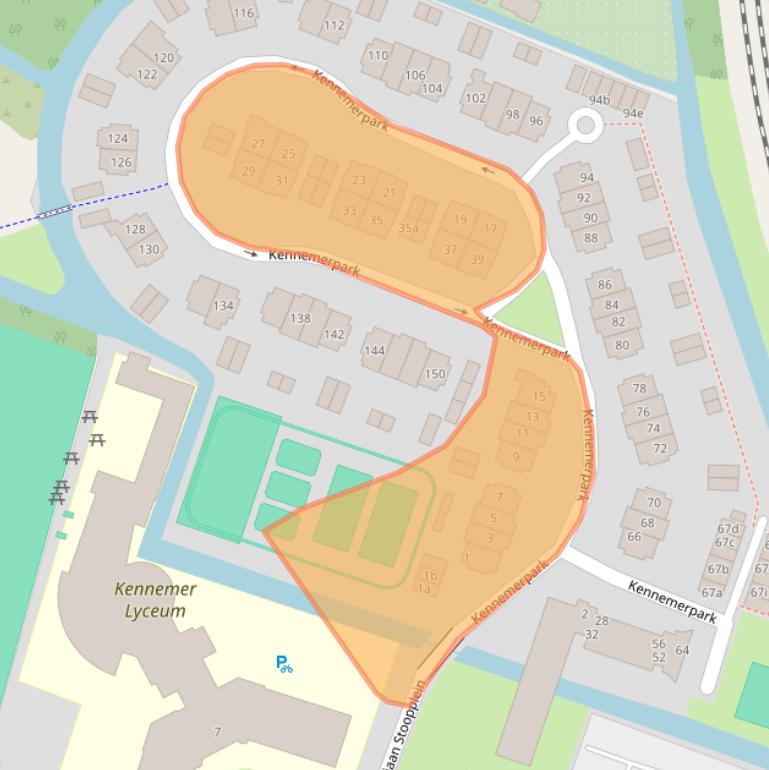 Kaart van postcodegebied 2051KP.