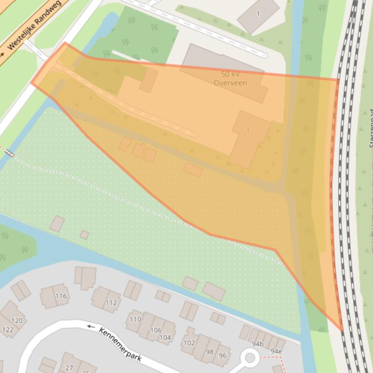 Kaart van postcodegebied 2051KR.