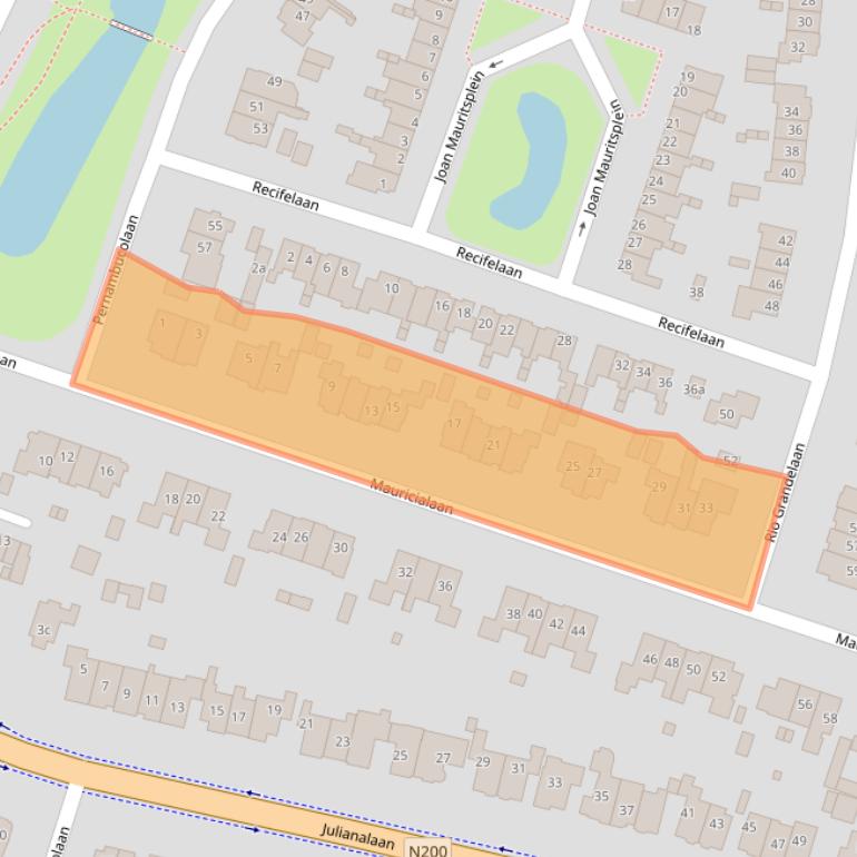 Kaart van postcodegebied 2051LE.