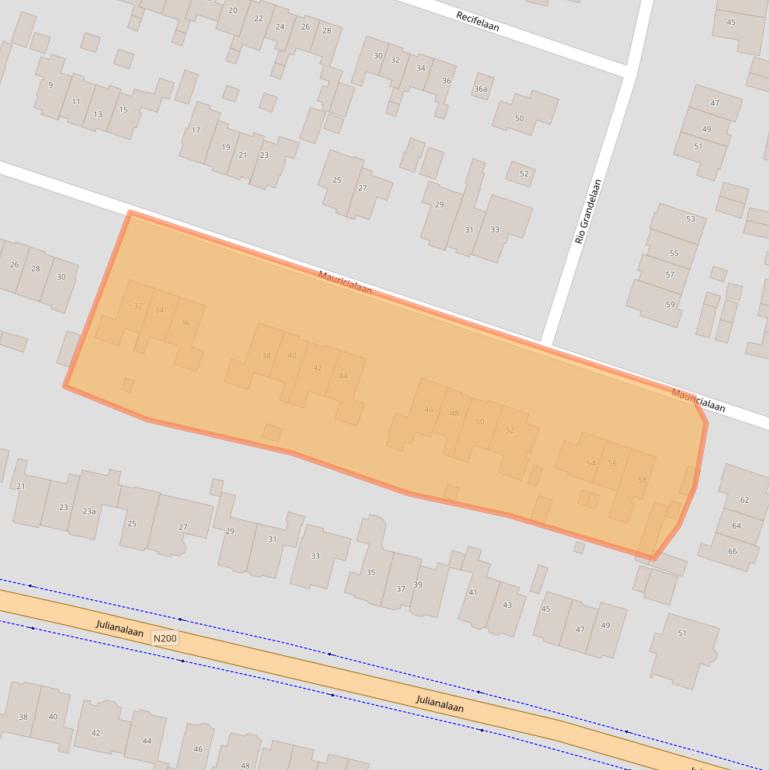 Kaart van postcodegebied 2051LH.